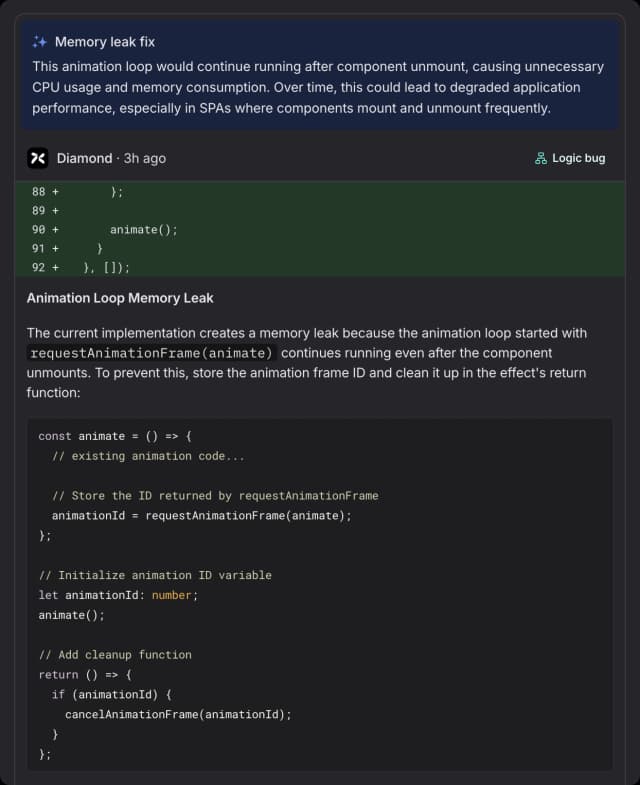 Chat feature interface