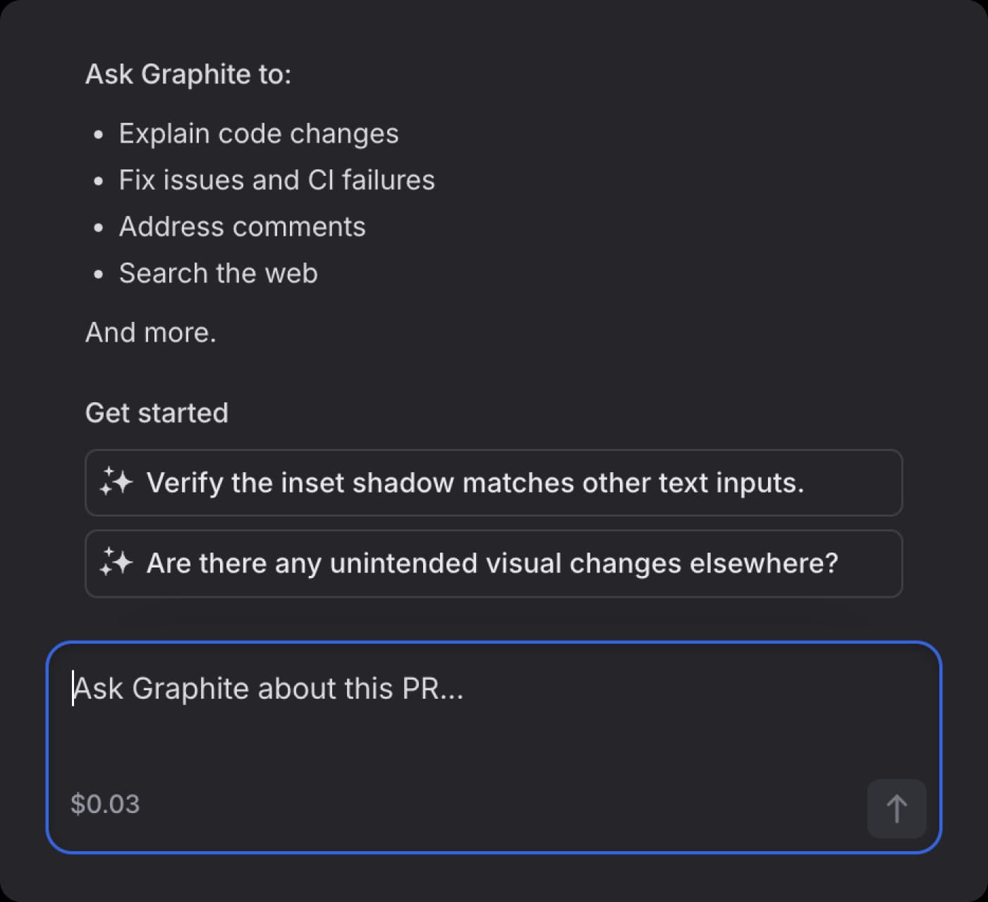 Chat feature interface